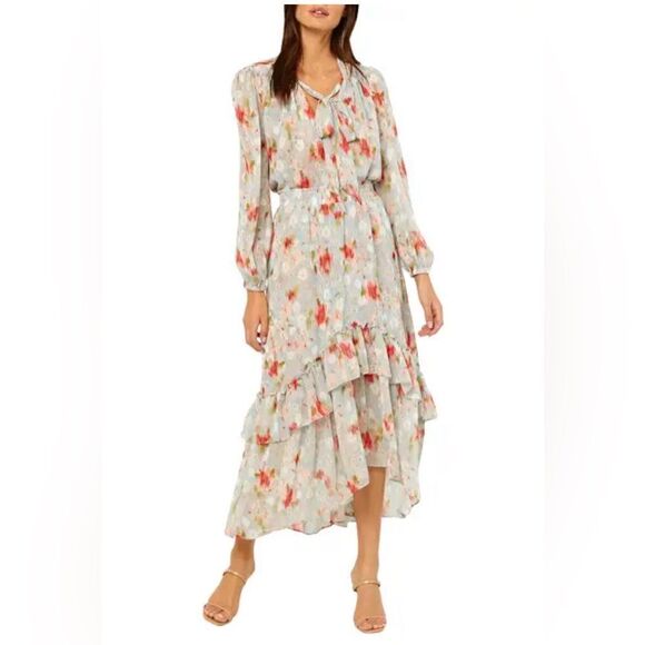 Revolve Misa Los Angeles Tia Skirt Daydream Floral Tiered Midi Skirt and top  XS - Picture 1 of 13